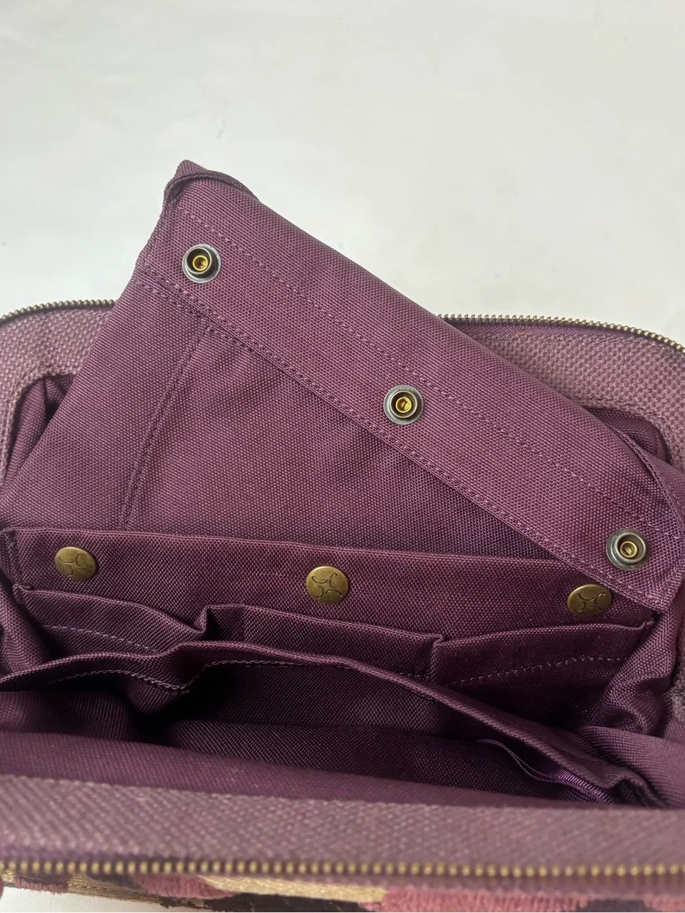 Petunia Pickle Bottom Cake Cameo Clutch Diaper Bag Plum Cream Damask Jacquard